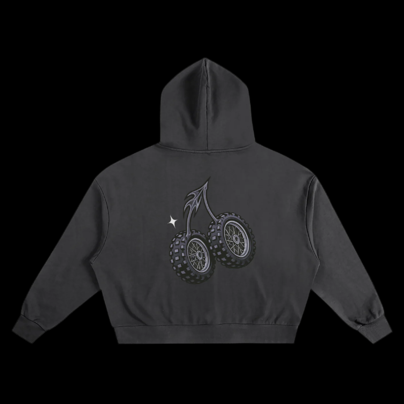 Silent supply tires boxy hooodie