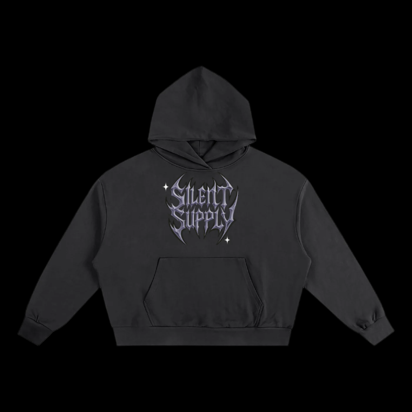 Silent supply tires boxy hooodie